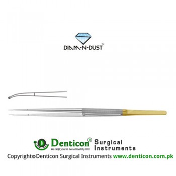 Diam-n-Dust™ Micro Ring Forcep Curved - With Long Platform Stainless Steel, 18.5 cm - 7 1/4" Diameter 1.0 mm Ø